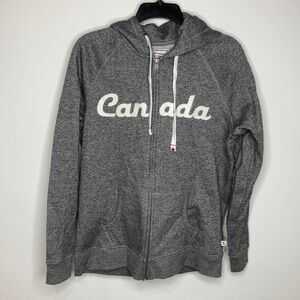 Canadiana full zip gray‎ jacket size large